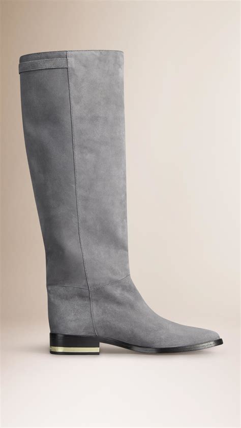 burberry suede over the knee boots